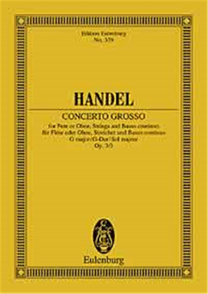 Concerto Grosso Op. 3 N. 3 Sol (Sadie)